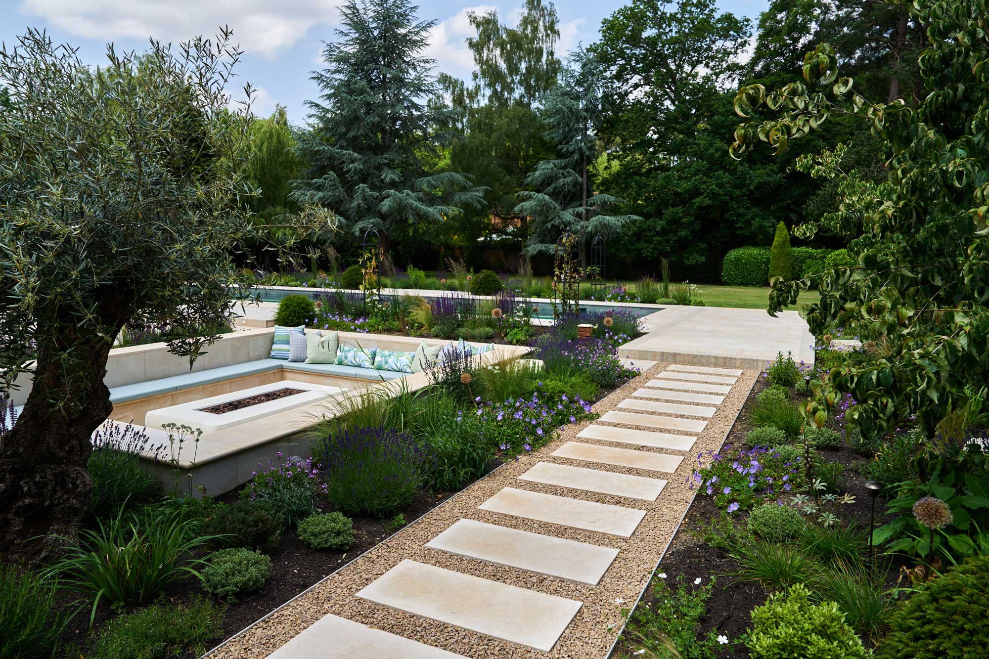 detail of path newr firepit Tim Miller Garden Design