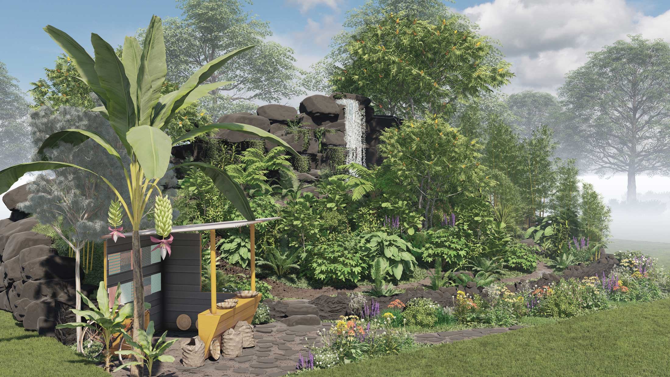 CGI visual created by Tim Miller for Jilayne Rikards Show Garden