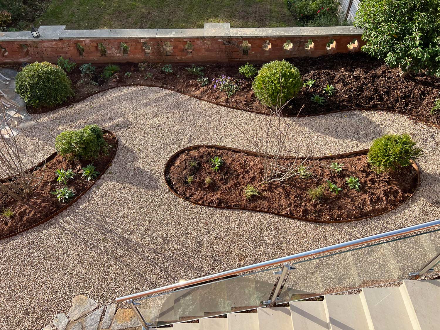 Recently completed Devon garden by Tim Miller Design