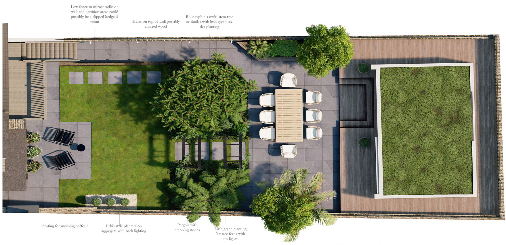 London Garden plan by Tim Miller Design